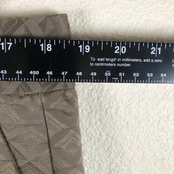 Banana Republic Pants Brown Martin Fit Geo Print Stretch Versatile Size 12 - Picture 10 of 16